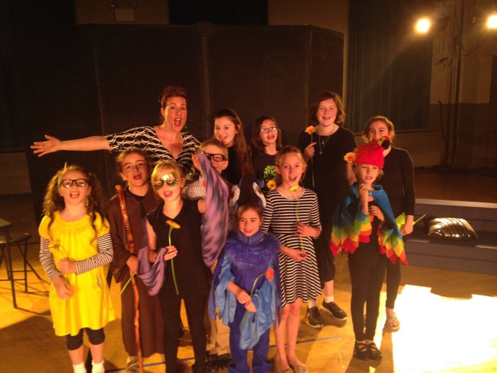 Students with Michaela Moore at a Theatre Event